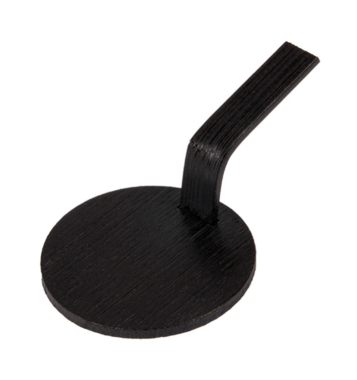 Mini Pelle Bambou Noire Pour Tapas Ø5 cm (100 Utés)