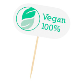 Veganistische voedsel marker 8 cm (2000 stuks)