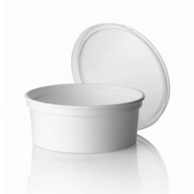 Plastic deli Container wit PP 350ml Ø11,5cm (500 stuks)