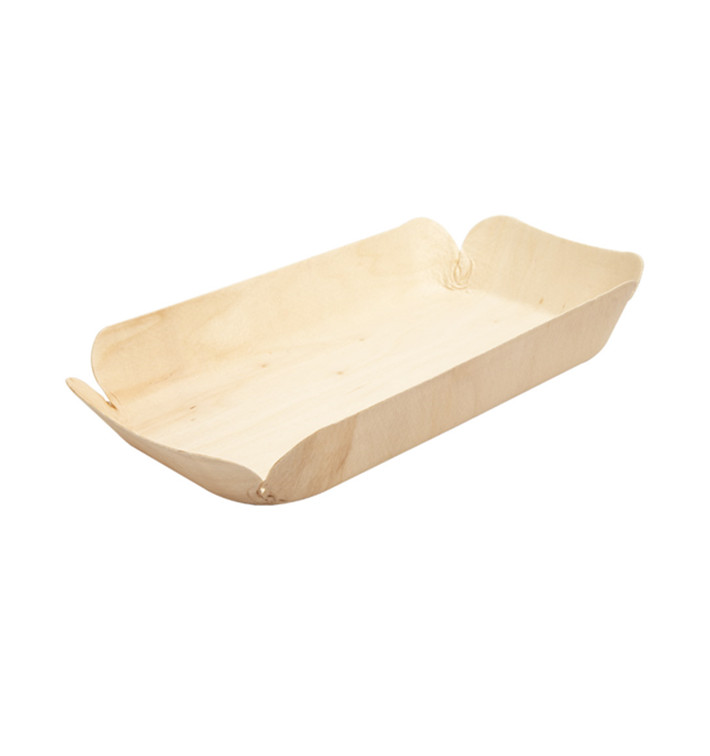 Houten steunplateau dienblad Rectangular 23x11,5x3,4 cm (50 stuks) 