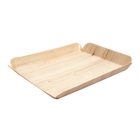 Houten steunplateau dienblad Rectangular 15x11,5x1,5 cm (50 stuks) 