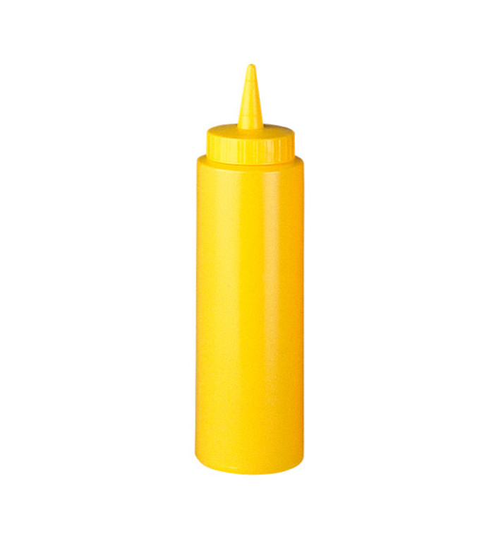 Squeeze saus dispenser plastic geel 240ml (72 stuks)