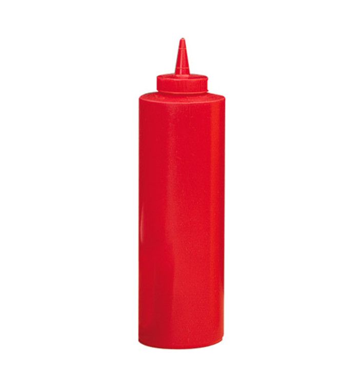 Bouteille pour Sauces Plastique Rouge 720ml (36 Utés)