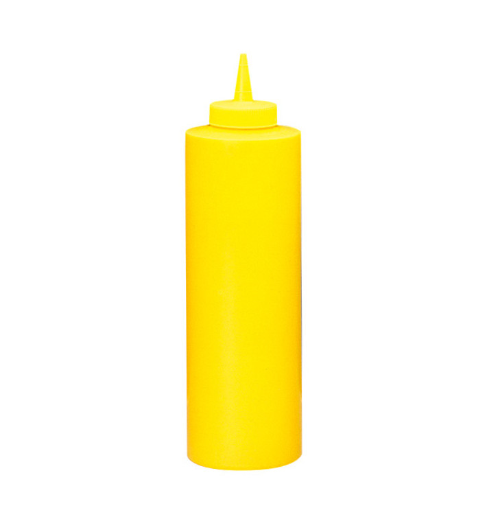 Bouteille pour Sauces Plastique Jaune 720ml (36 Utés)