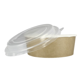 Pot en Carton Kraft avec couvecle PP 38 Oz/1120ml (25 Utés)