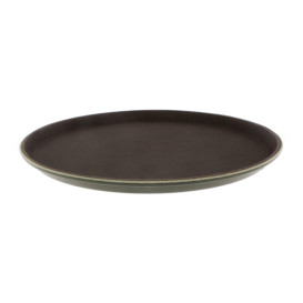 Plastic dienblad Rond vormig anti-slip bruin Ø35,5cm (1 stuk) 