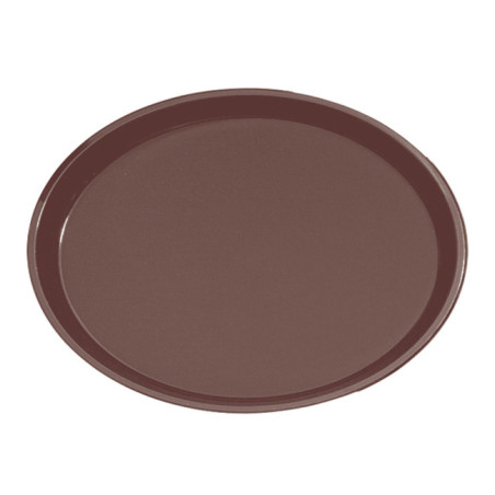 Plateau PP Oval Antidérapant Marron 67,0x55,5cm (6 Utés)