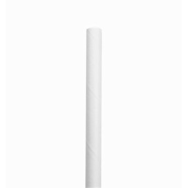 Paille Droite Papier Blanc Ø6mm 20cm (3.000 Utés)