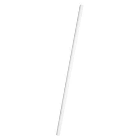 Paille Droite Papier Blanc Ø6mm 20cm (250 Utés)