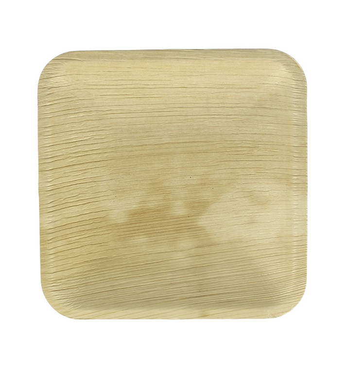 Palm blad bord Vierkant 15x15cm (25 stuks) 