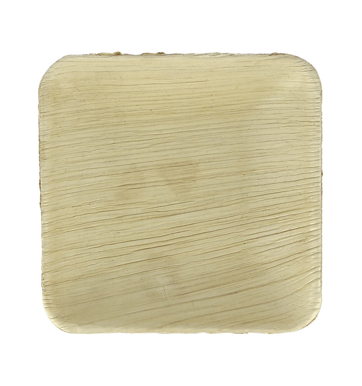 Palm blad mini bord Vierkant 10x10x2,5cm (25 stuks) 