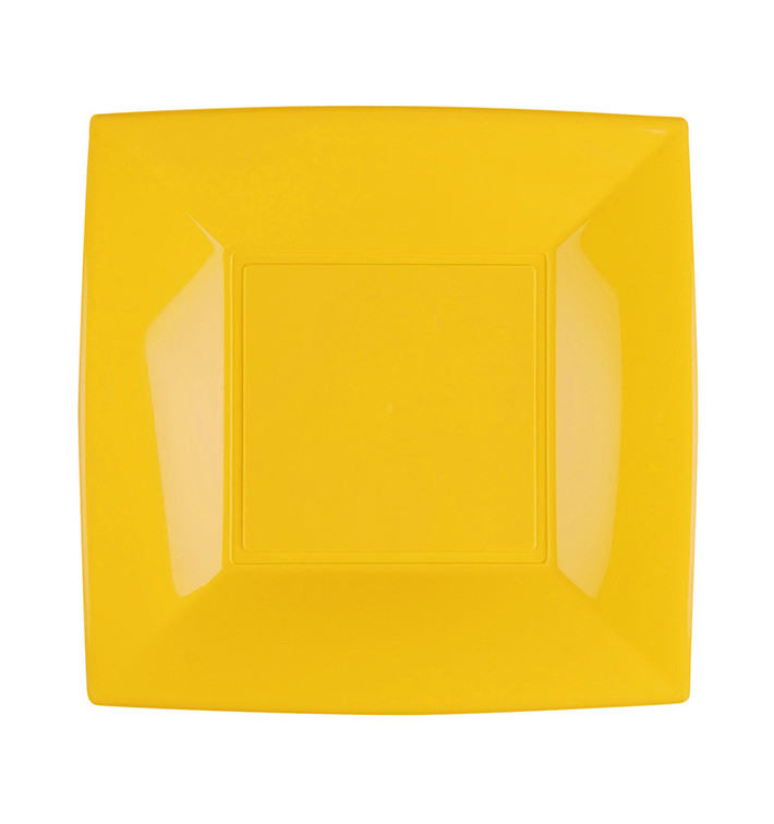 Assiette Plastique Réutilisable Plate Mangue PP 230mm (25 Utés)