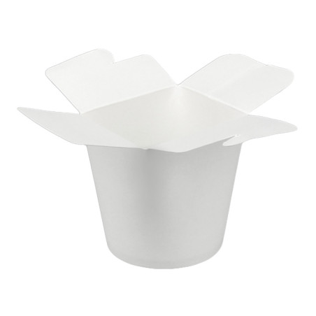 Papieren Take-Out Container 100% ECO Wit 16Oz/480ml (50 stuks)