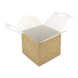 Boîte à Menu Kraft 131x131x115mm (25 Utés)