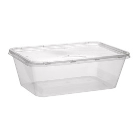 Plastic Container en Plastic Deksel PP Rechthoekige Vorm 1.000ml (300 Stuks)