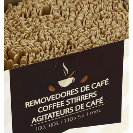 Houten koffie roerstaafje Naturel 11cm (25.000 stuks)