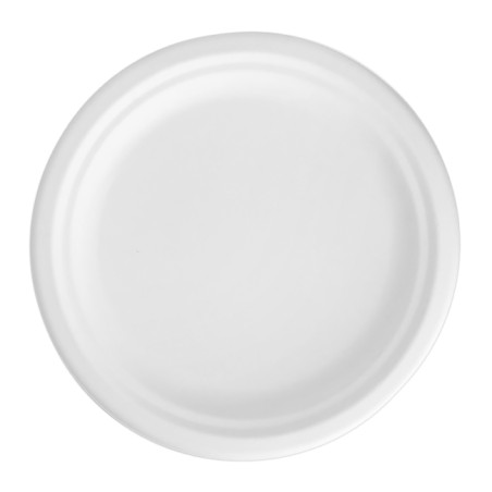 Assiette en Canne à Sucre Blanc Ø17 cm (500 Utés)