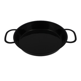 Mini Paella Dégustation Plastique PP Noir 15cm (6 Utés)