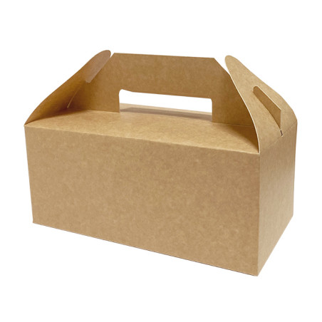 Boîte à picnic en carton kraft 228x122x97mm (125 Utés)