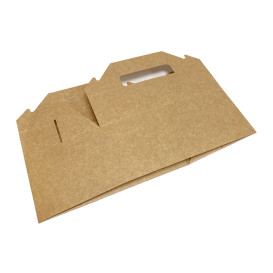 Boîte à picnic en carton kraft 228x122x97mm (25 Utés)