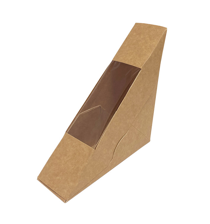 Emballage en carton kraft avec fenêtre 125x38x125mm (500 Utés)