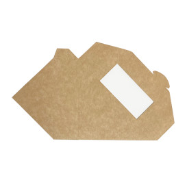 Emballage en carton kraft avec fenêtre 125x38x125mm (500 Utés)