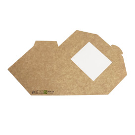 Emballage en carton kraft avec fenêtre 125x65x125mm (500 Utés)