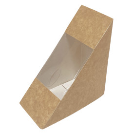 Emballage en carton kraft avec fenêtre 125x65x125mm (500 Utés)