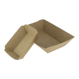 Barquette Carton Kraft-Kraft 12,2x8,0x5,5cm 525ml (25 Utés)