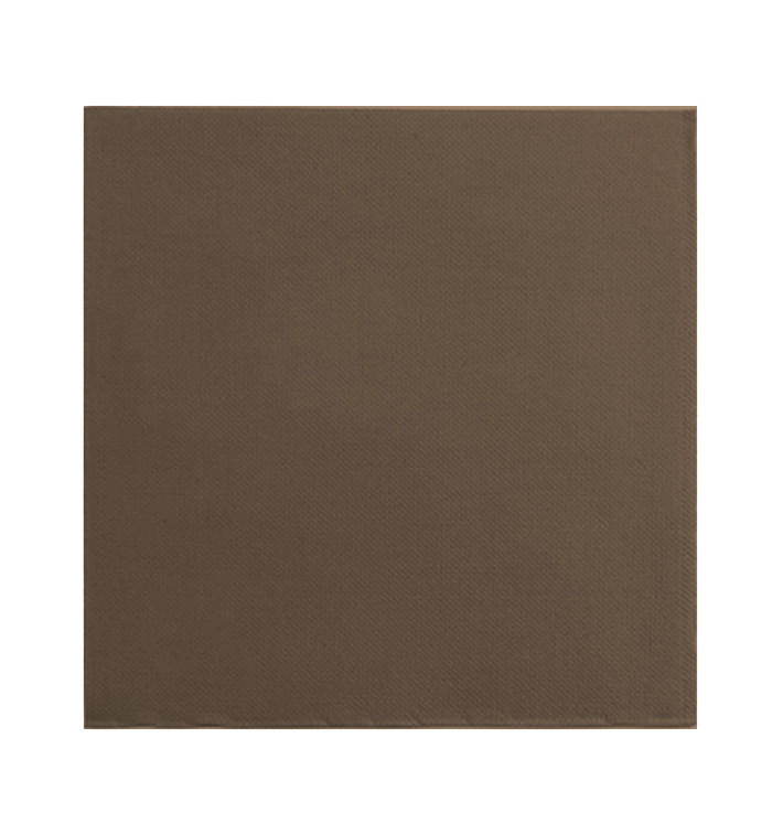 Serviette Papier Double Point 25x25cm Marron (50 Utés)