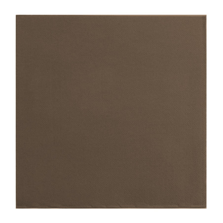 Serviette Papier Double Point 25x25cm Marron (1.400 Utés)