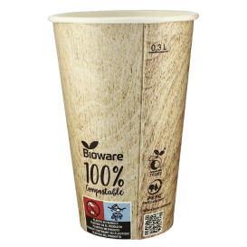 Gobelet Carton PLA BioWare 12oz/384ml Ø8,0cm (1100 Utés)