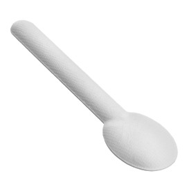 Cuillère en Canne à Sucre Blanc 16cm (50 Utés)