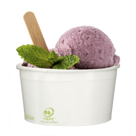 Pot à glace en Carton Ecologique 310ml (50 Unités)