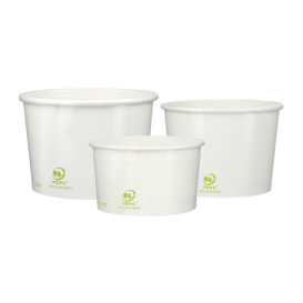 Pot à glace en Carton Ecologique 260ml (55 Unités)