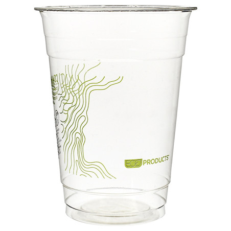 Gobelet Biodégradable PLA Green Stripe® 470ml Ø9,6cm (50 Utés)