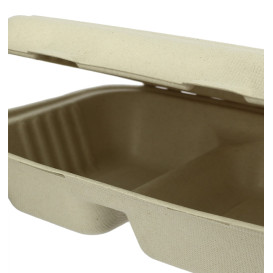 Boîte en Canne à Sucre 2 C Naturel 225x165x64mm (500 Utés)