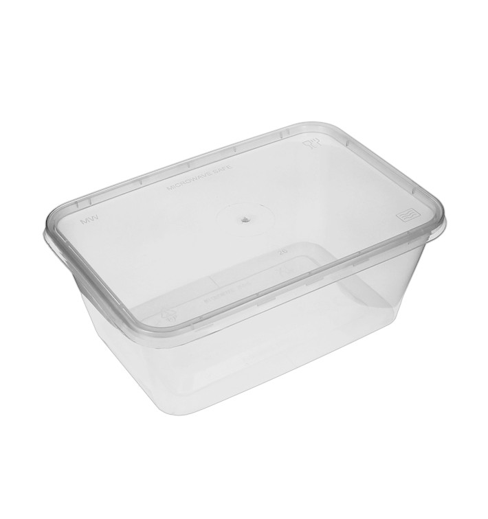 Plastic Container en Plastic Deksel PP Rechthoekige Vorm 1.000ml (300 Stuks)