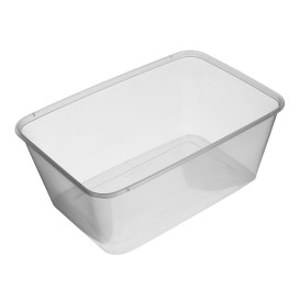 Plastic Container en Plastic Deksel PP Rechthoekige Vorm 1.000ml (300 Stuks)