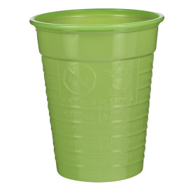 Gobelet Plastique PS Vert citron 200ml Ø7cm (50 Utés)