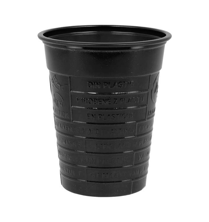 Gobelet Plastique PS Noir 200ml Ø7cm (1.500 Utés)