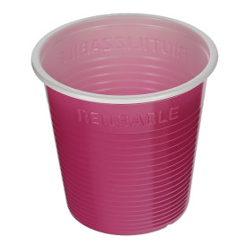 Gobelet Réutilisable PS Bicolore Fuchsia 160ml (450 Utés)