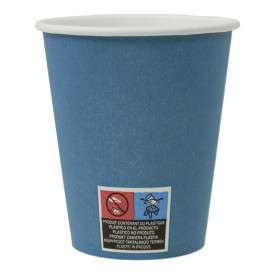 Gobelet en Carton sans Plastique 9 Oz/250ml "Colors" Bleu Ø8cm (300 Utés)