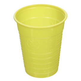 Gobelet Plastique PS Jaune 200ml Ø7cm (50 Utés)