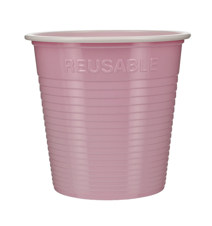 Gobelet Économique Réutilisable PS Bicolore Rose 230ml (420 Utés)