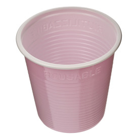 Gobelet Économique Réutilisable PS Bicolore Rose 230ml (420 Utés)