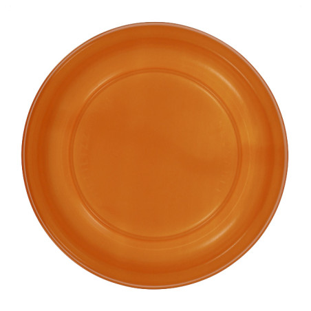 Assiette Plate Réutilisable Economique PS Orange Ø22cm (25 Utés)