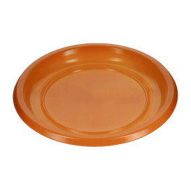 Assiette Plate Réutilisable Economique PS Orange Ø22cm (25 Utés)