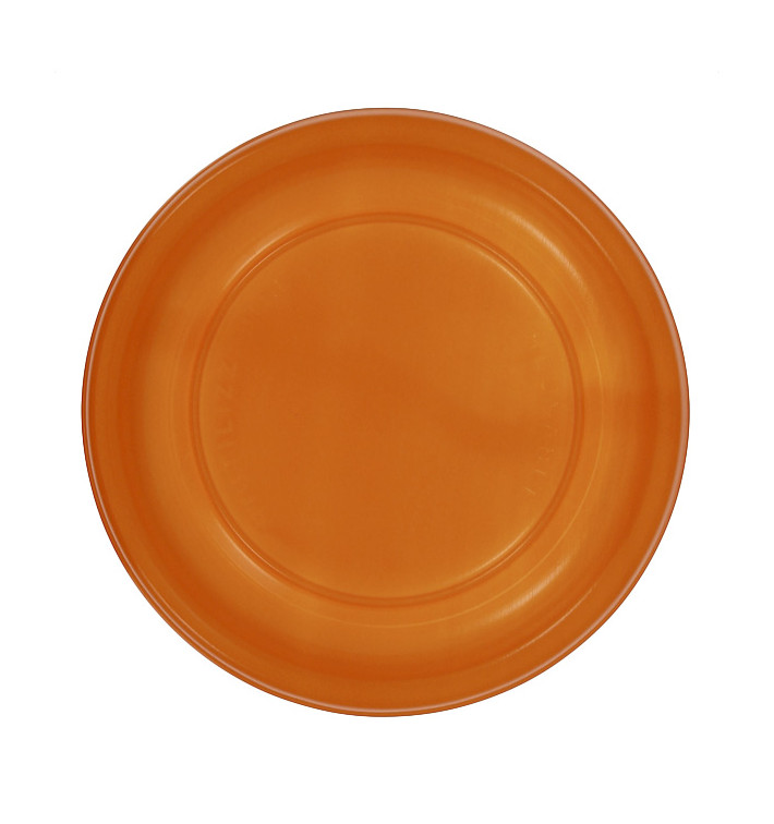 Assiette Plate Réutilisable Economique PS Orange Ø22cm (200 Utés)