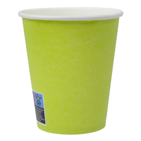 Gobelet en Carton "Colors" Vert 9Oz/290ml Ø8,0cm (20 Utés)